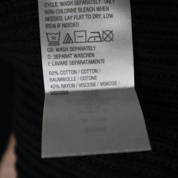 Belle Beach Kim Gravel Size 1X Black Palm Tree Shaker Knit Sweater A643640 - Picture 7 of 8